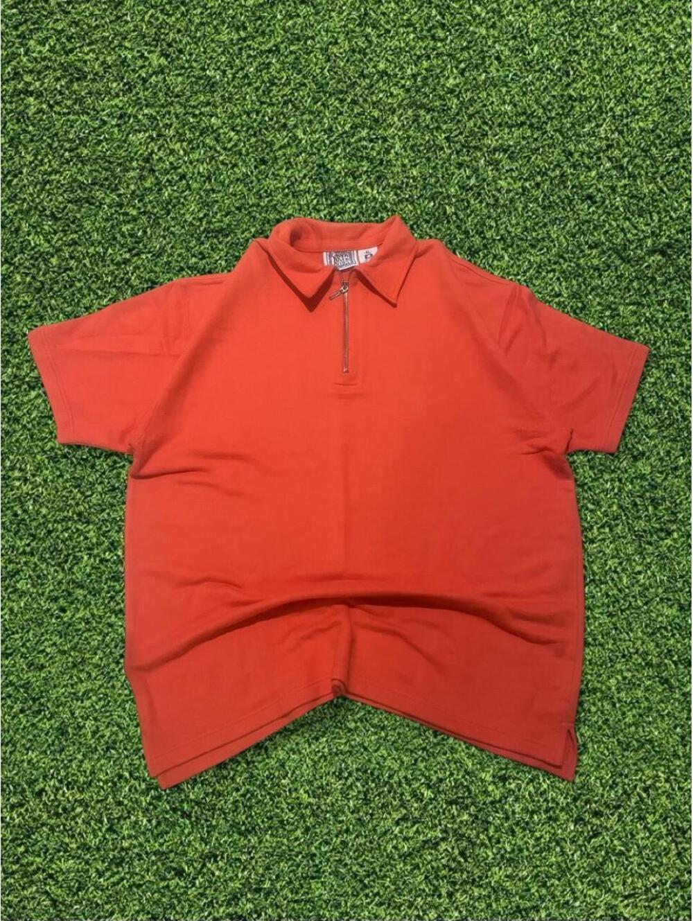 Vintage Canyon River Blues Orange Quarter Zip Short Sleeve Shirt Size XL (97)